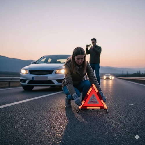 Triangolo emergenza auto - triangolo,