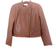 Giacca pelle agnello marrone