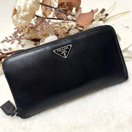 Prada triangolo logo saffiano - prada,