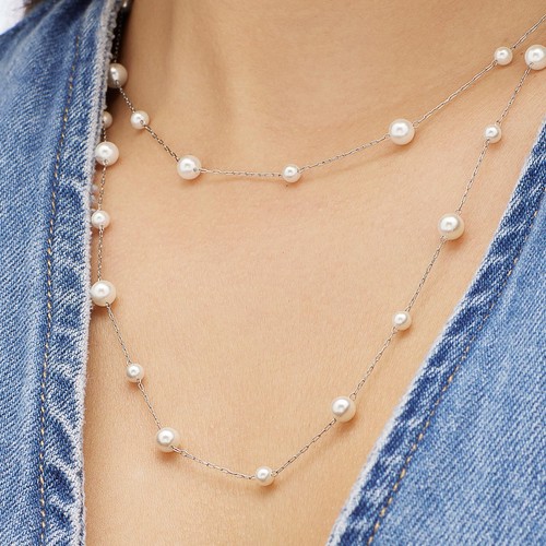 Sagapo collana perle doppio - collana,