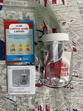 Lampada Vetro Vasetto Nutella Ferrero Luce Rossa Kinder