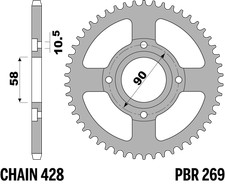CORONA ACCIAIO 42 DENTI PER