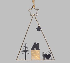 Decorazione Albero Casetta Luci H 41 Addobbi Natale