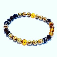 Bracciale uomo perle vetro