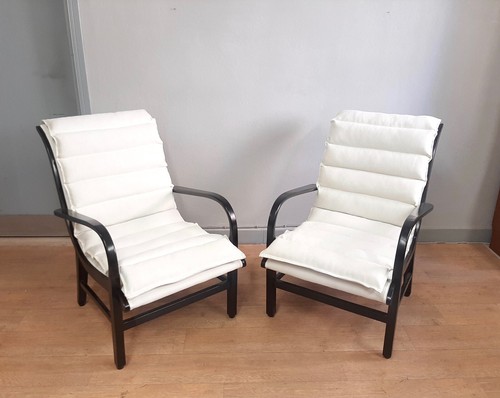 Coppia poltrone marchiate - di,