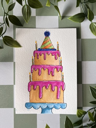 Quadro acquerello torta