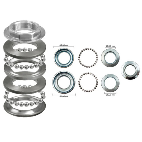 Kit cuscinetti sterzo ralle - cuscinetti,