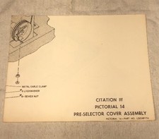 HARMAN KARDON CITATION III PITTORICO 14 COPERTINA ORIGINALE SCHEMA ASSEMBLAGGIO M402