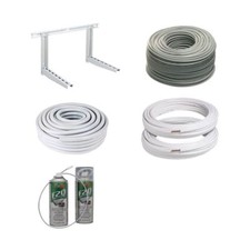 KIT INSTALLAZIONE CLIMATIZZATORE CONDIZIONATORE 3 METRI TUBO RAME STAFFE SPRAY