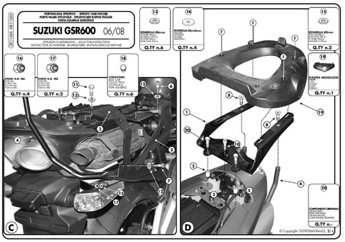 Sr116m givi attacco - sr116m, bauletto