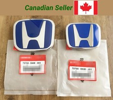 2x Blue JDM Honda Front Grill