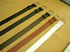 CINTURA ARTIGIANALE DA JEANS IN CUOIO LARGHEZZA 3 CM VARI COLORI NERO BLU BIANCO