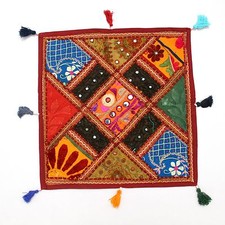 Copricuscino etnico multicolore decorazione casa federe divano hippy federa Mh