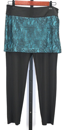 Gonna pizzo con leggings - pizzo,