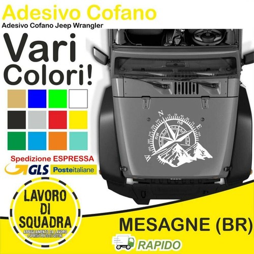 Adesivo rosa dei venti cofano - adesivo,