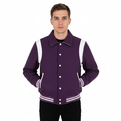 Giacca varsity letterman viola - letterman,