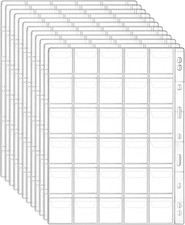 QWORK® 12 Fogli Raccoglitore Monete Porta Monete con 9 Fori 30 Scomparti da 35