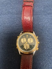 orologio Lorenz chronograph quartz verde cinturino pelle serpente viola