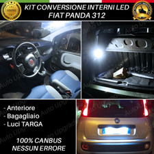 KIT LED INTERNI PER FIAT PANDA 312 + LUCI TARGA CANBUS 6000K PLAFONIERA SINGOLA