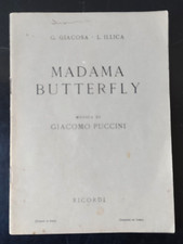 libro libretto  opera di GIACOMO PUCCINI  MADAMA BUTTERFLY  ricordi editore 1952