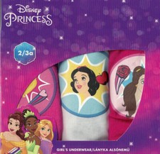 Tris slip mutandine bimba   PRINCIPESSE DISNEY  taglia  2/3 - 3/4 - 5/6 anni