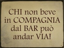 TARGA LATTA TABELLA PANNELLO MURO PUB INSEGNA RISTORANTE BAR TARGHE LATTA