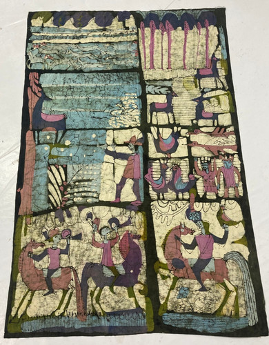 Pannello tessile arte batik