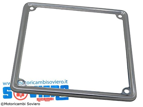 Cornice targa metallo cromata