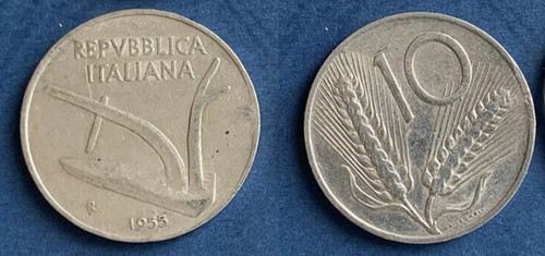 Lire spighe moneta del - lire,