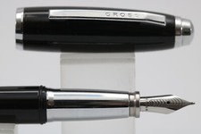 Vintage Cross Dubai Lacquered Black Medium Fountain Pen, (Ink Supplied)