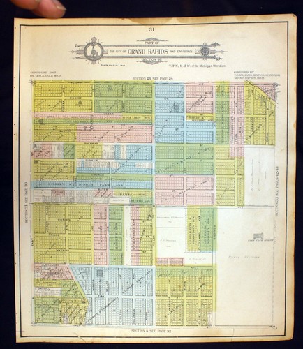 1907 plat map grand rapids - grand,