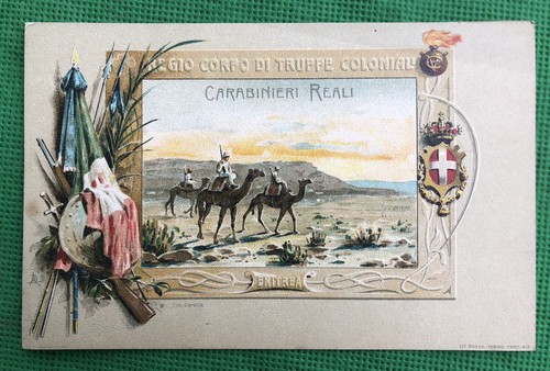 Cartolina militare libia - militare,