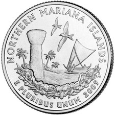 2009 D Isole Marianne Settentrionali. Territorio degli Stati Uniti non circolato da rotolo US Mint