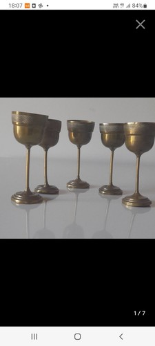 Antichi bicchierini ottone - bicchierini,
