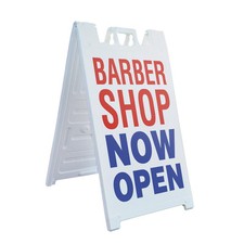 Barber Shop Now Open Heavy