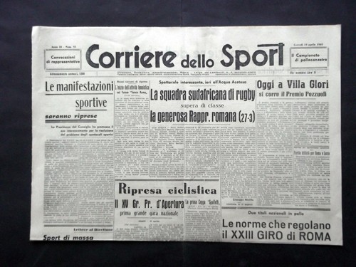 Corriere dello sport aprile - corriere, 19