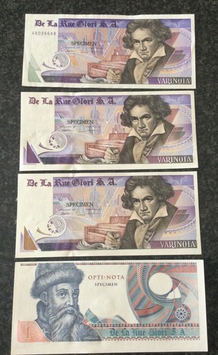 Banconote specimen rue - specimen, de