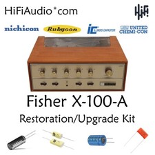 Fisher x100a amplificatore tubo restauro servizio riparazione kit ricostruzione fix condensatore