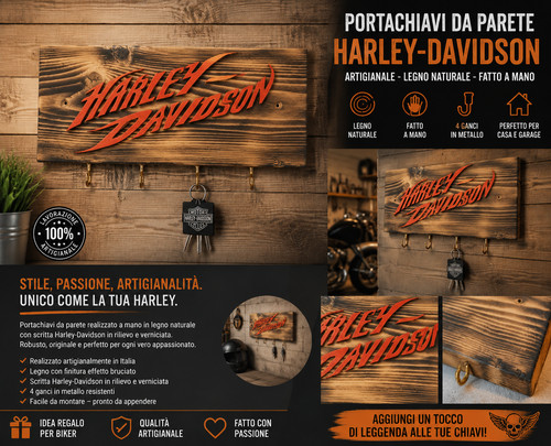 Portachiavi parete harley - portachiavi, da