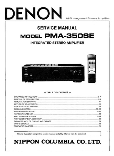 Manuale servizio per denon - manuale, di