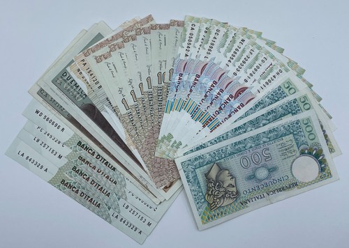Lotto banconote italiane lire - banconote,