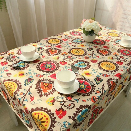 Cotone lino floreale - floreale, tovaglia