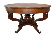 tavolo allungabile " a cestello " epoca primi '800 genovese in noce massello