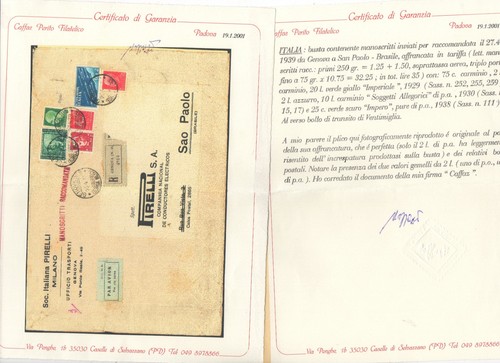 1939 regno busta - regno, genova