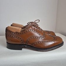 Scarpe Church's Uomo UK 7 70G Brogues Pelle Marrone Con Albero Scarpa Grado Personalizzato