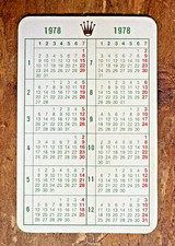 ROLEX CALENDAR 1978 Daytona