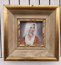 Quadro Arte Sarda Piccolo Dipinto Melkiorre Melis Donna Sennori Sardegna 900