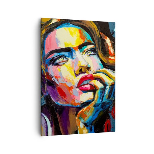 Quadro tela 50x70cm ragazza - su,