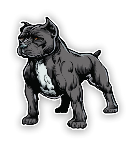 Adesivo auto pitbull dog - pitbull,