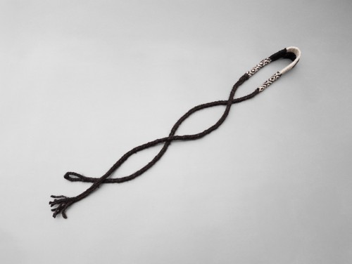 Black large handwoven - black,
